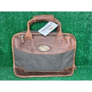 Bob Timberlake Briefcase/Messenger Bag Leather & Canvas